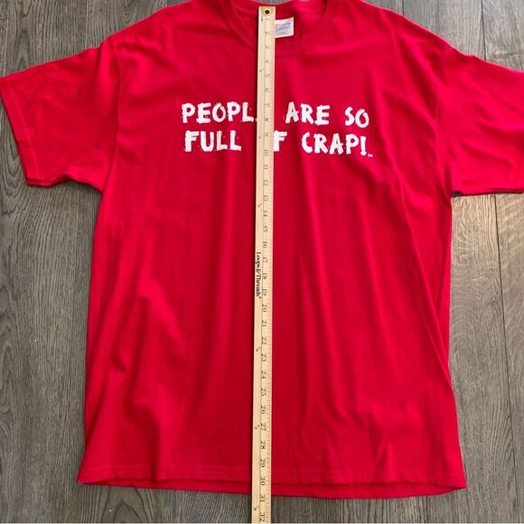 Graphic T-Shirt Women’s XL Red (People Are So Full Of Crap) Oversized. - Picture 9 of 10